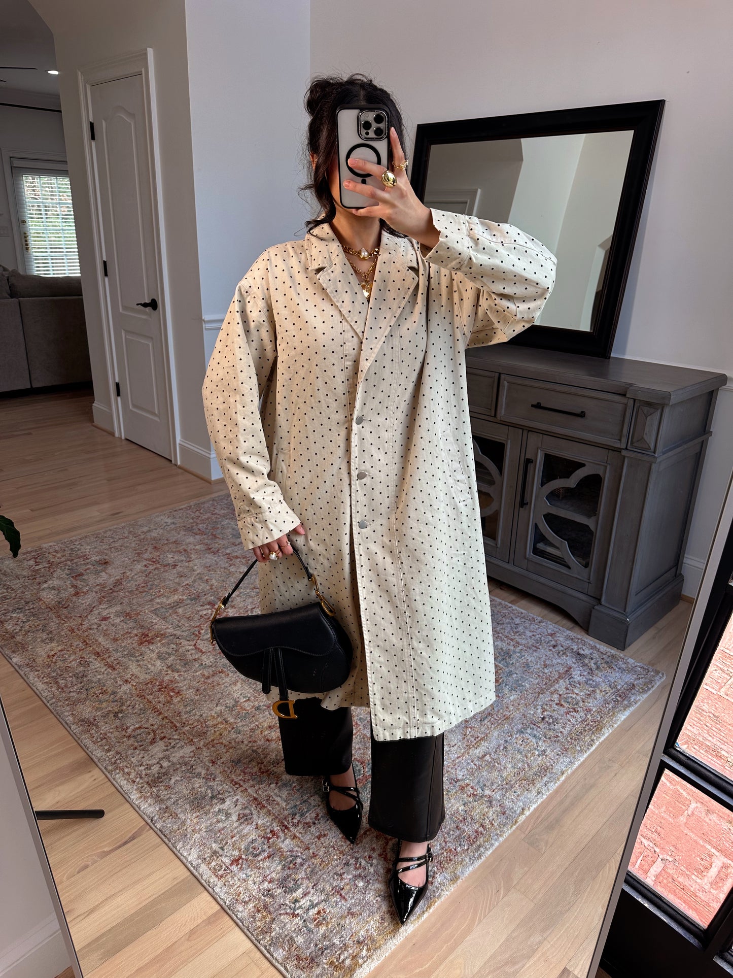 The Parisian Polka Dot Coat