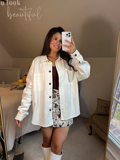 Cream Button-Up Jacket