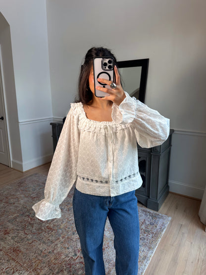 Daydreaming Lace Detail Top