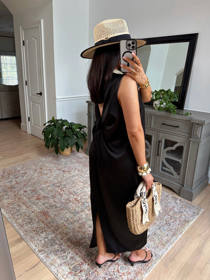 Midnight in Monaco Silk Dress
