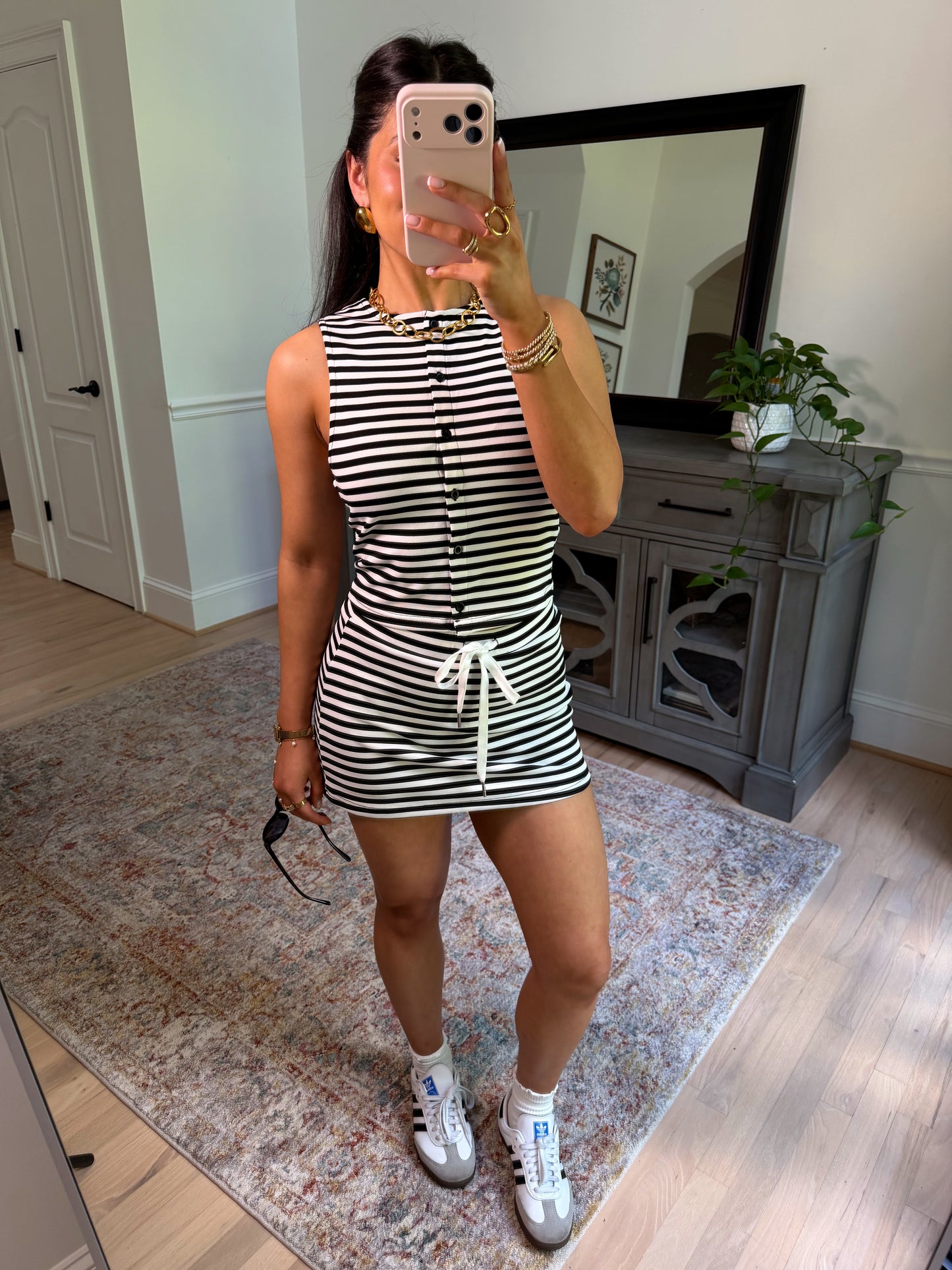 Cool Girl Striped Skort Set