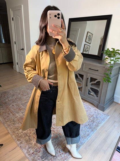 Oxford Tan Plaid Coat