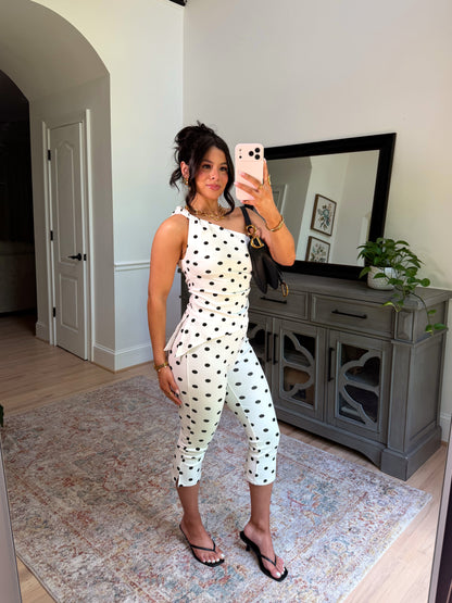Main Character Polka Dot Capri Set