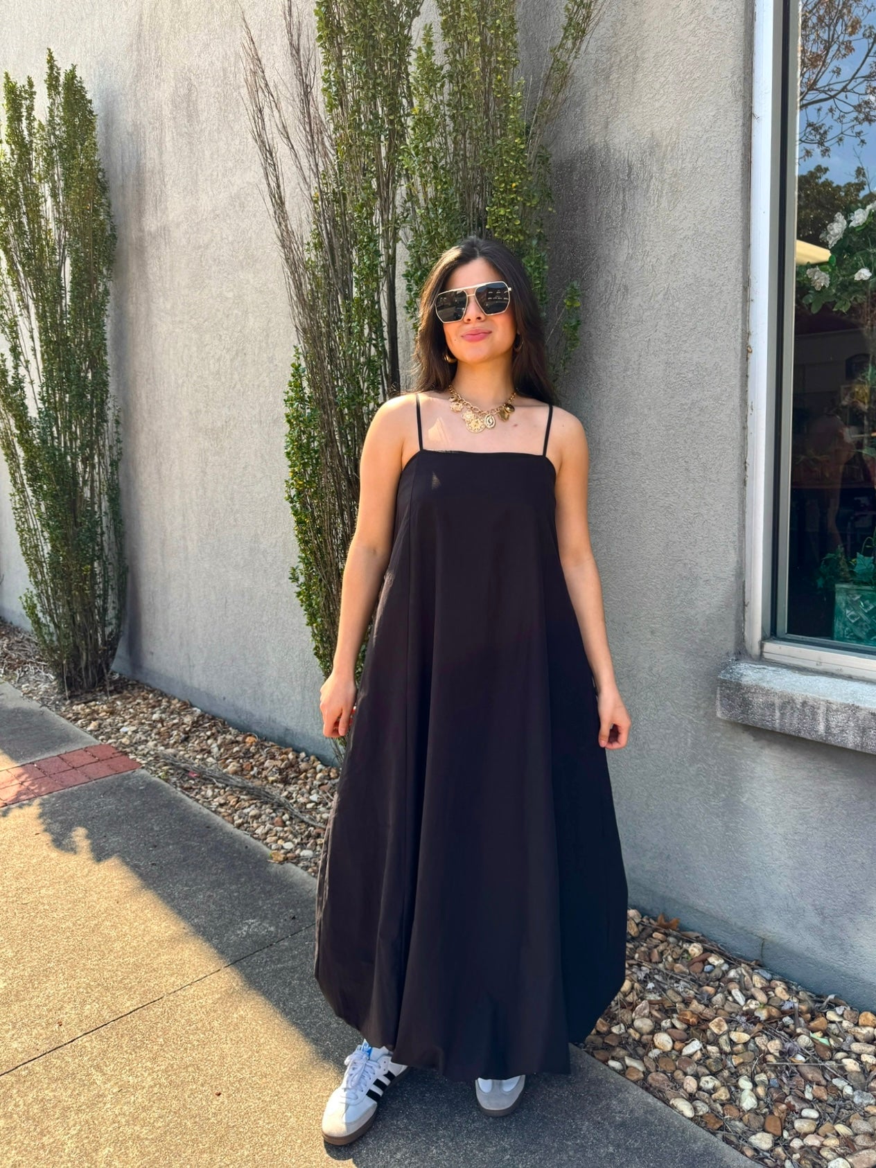 Black Bubble Maxi Dress