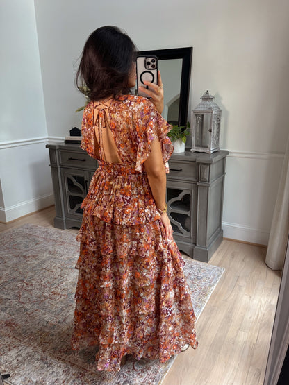 Marigold Ruffles Maxi Dress