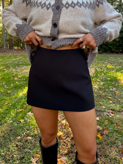 Luxe Black Skort