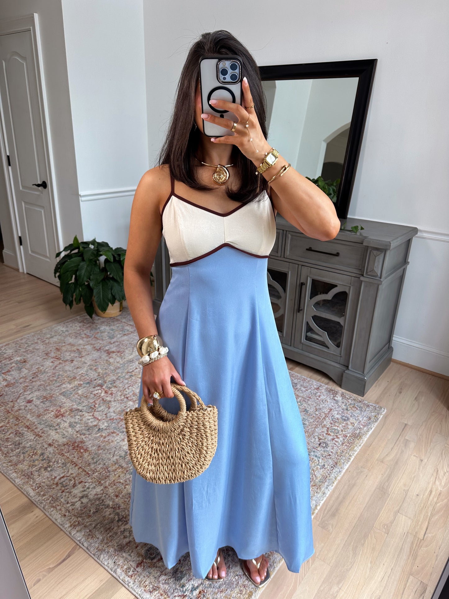 Santorini Breeze Midi Dress