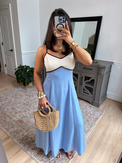 Santorini Breeze Midi Dress