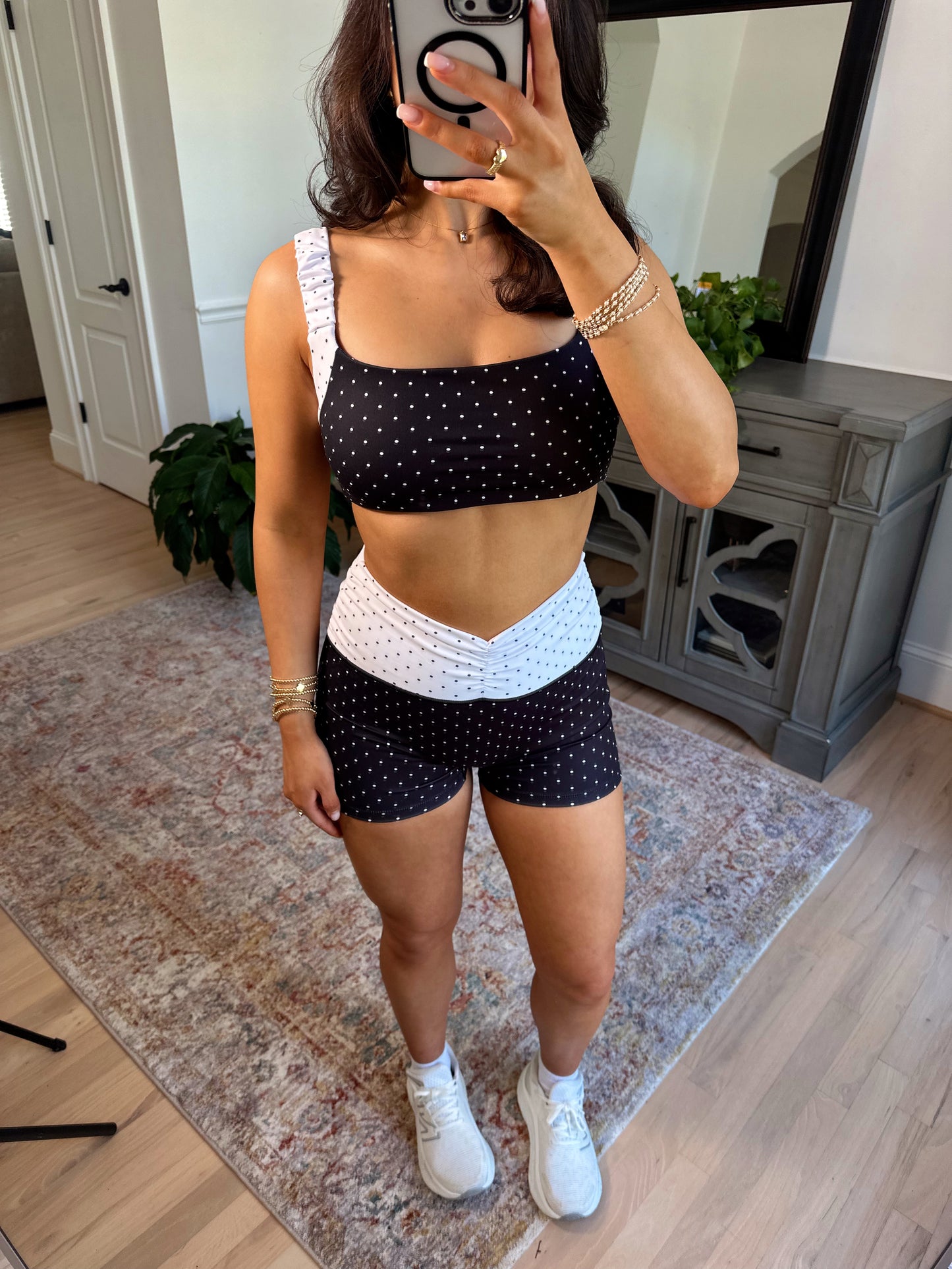 Polka Dot Active Sports Bra