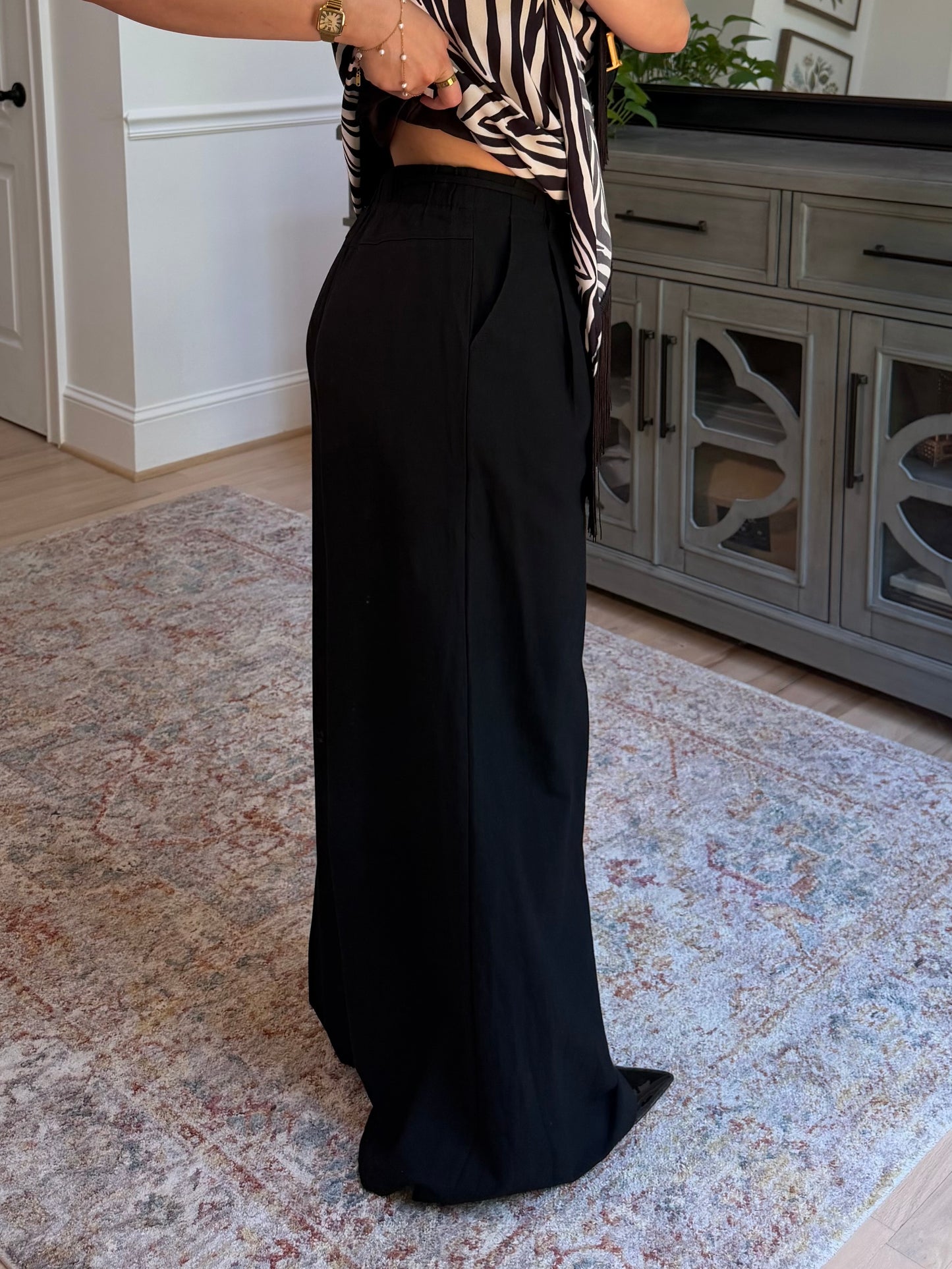 Everyday Wide Leg Black Pants