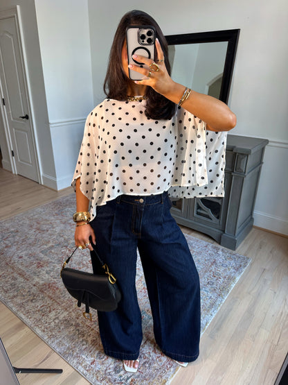 Celine Polka Dot Sheer Poncho