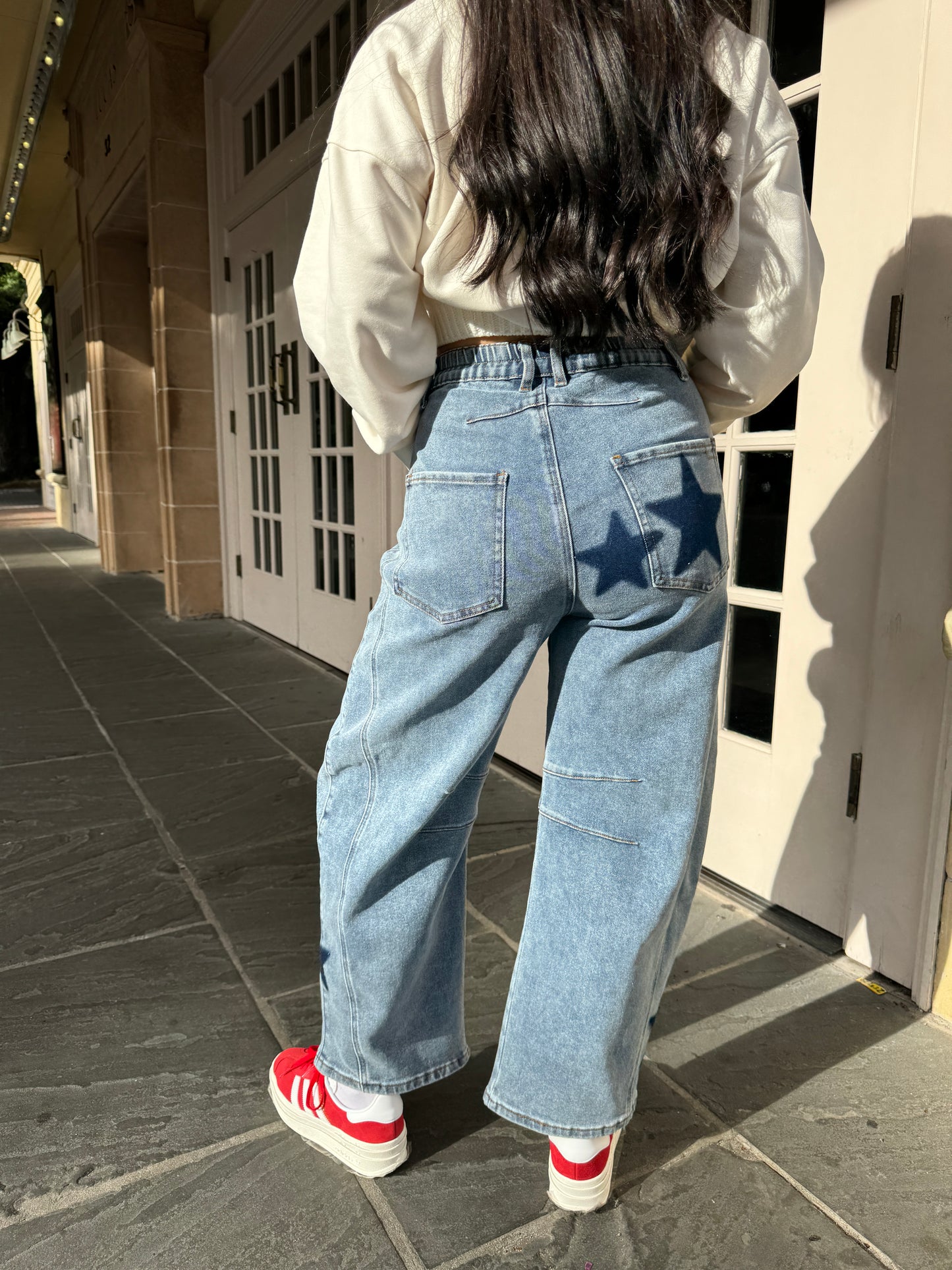 Shooting Star Dyed Barrel Jeans