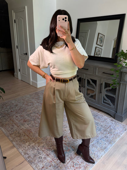 Hadley Khaki Capri Trousers