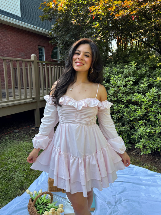 Baby Pink Poplin Dress