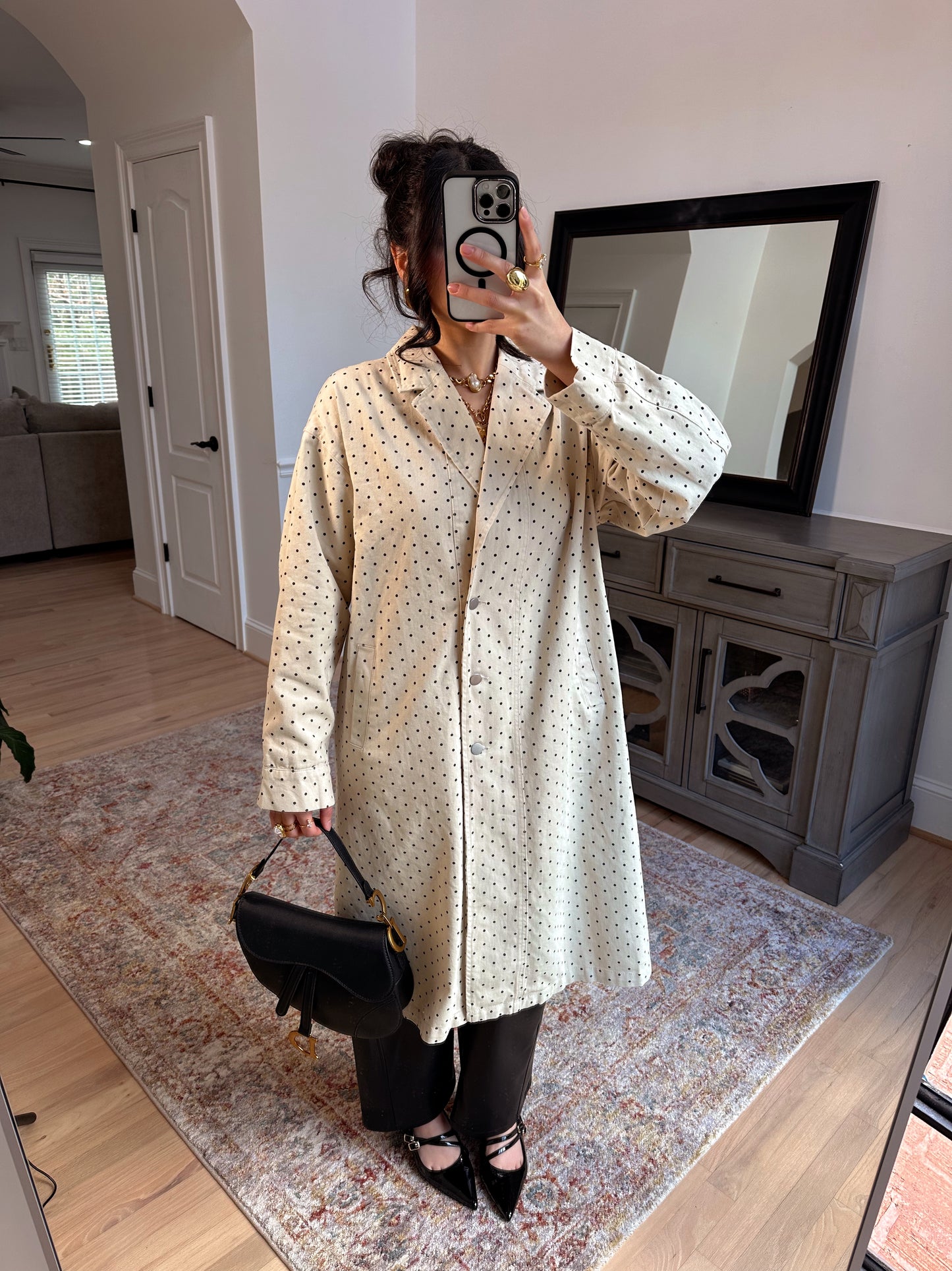 The Parisian Polka Dot Coat
