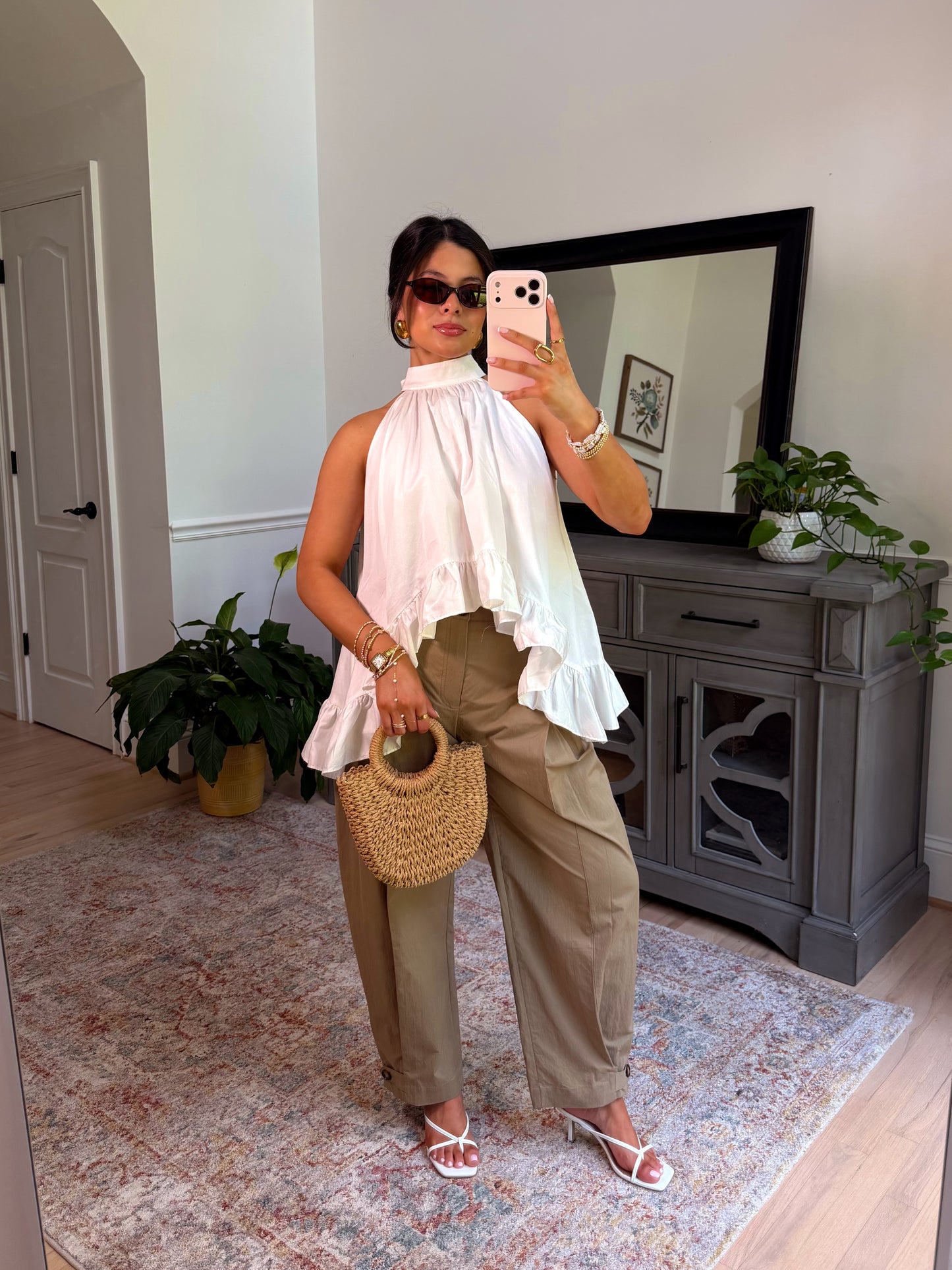 Sandbar Khaki Pleated Pants