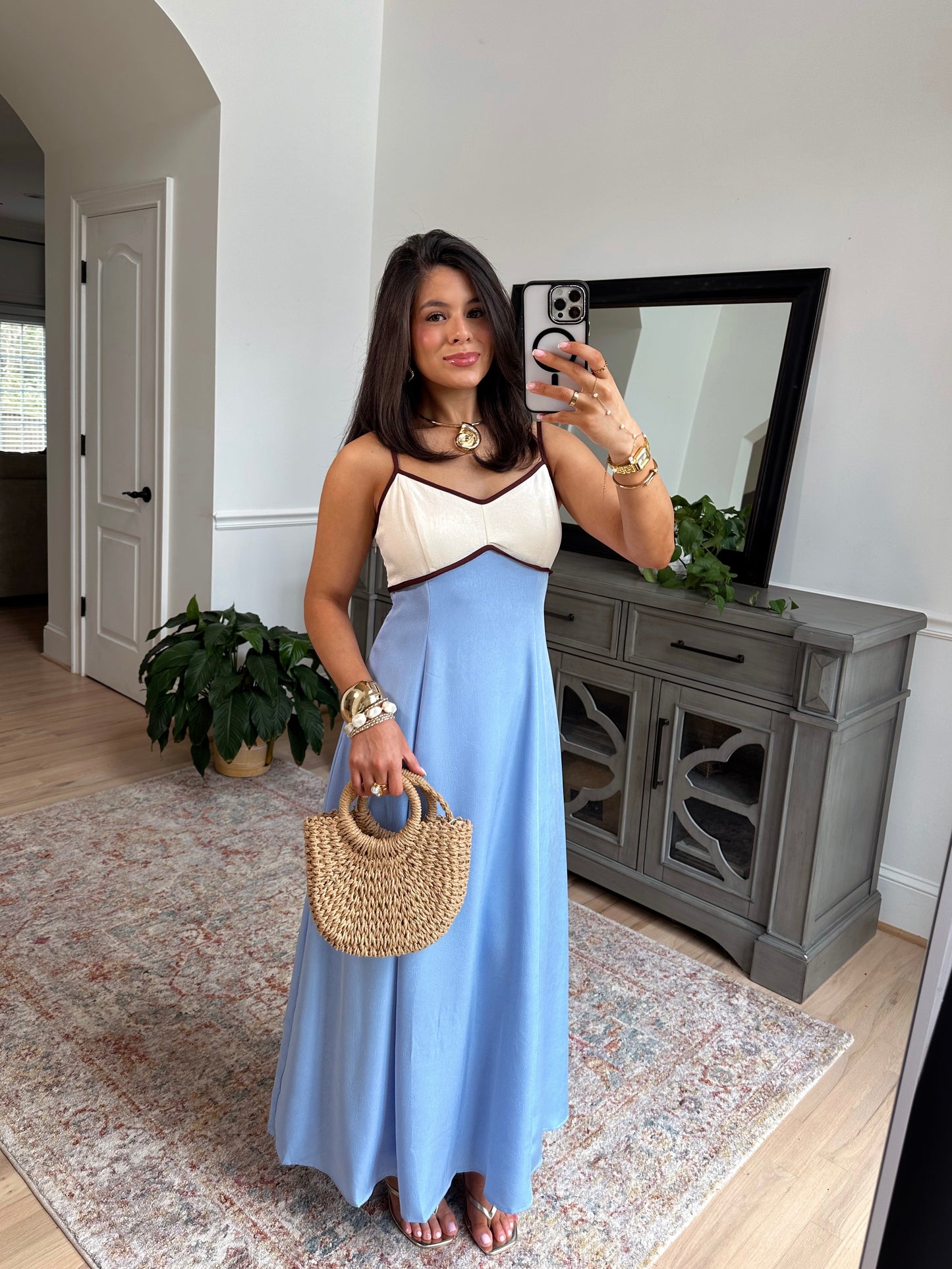Santorini Breeze Midi Dress