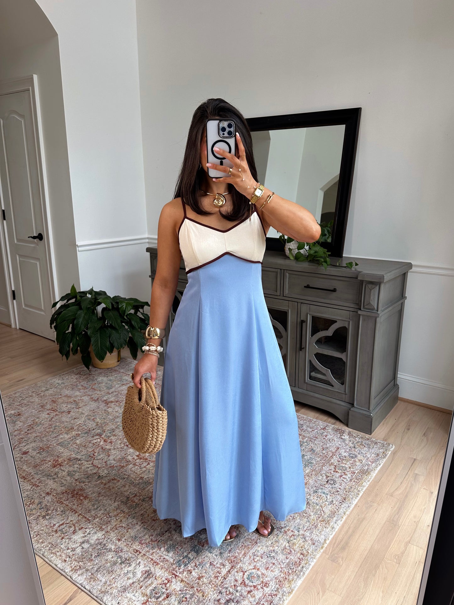 Santorini Breeze Midi Dress