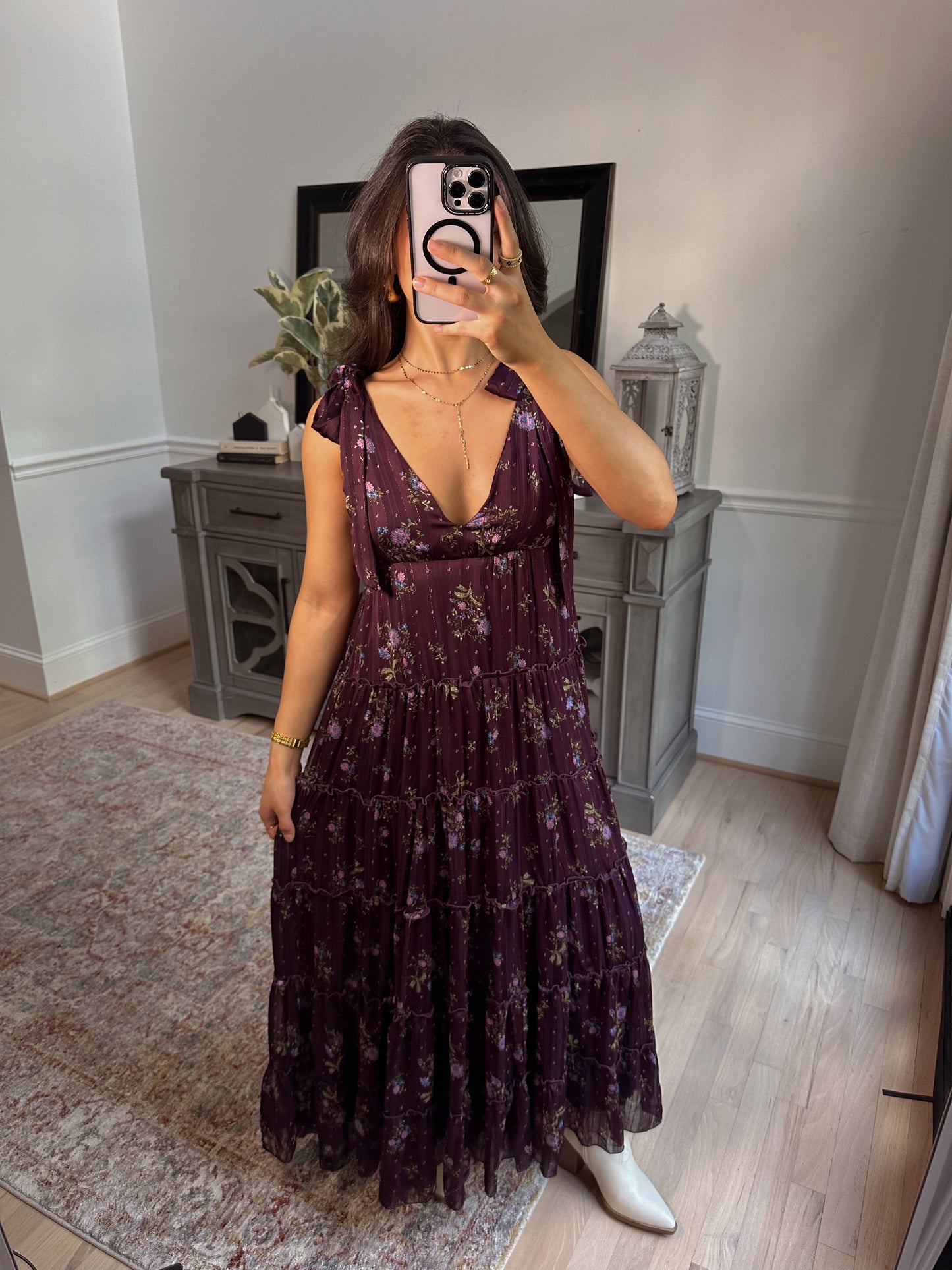 Enchanted Deep Purple Maxi Dress