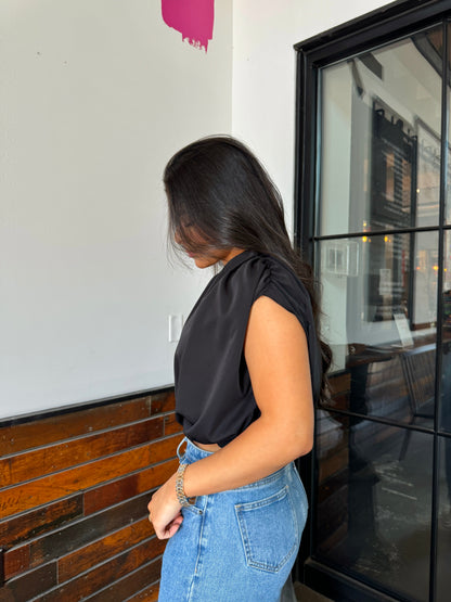 Black Ruched Top