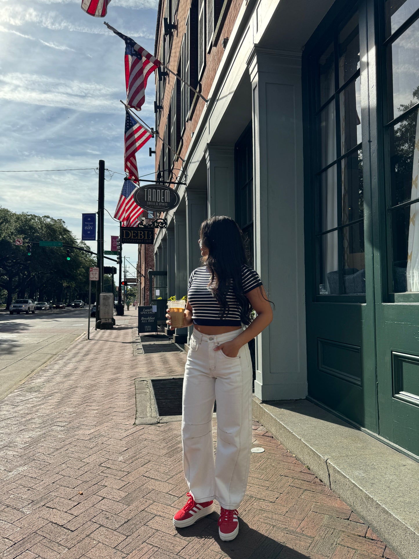 Navy Striped Soft Tee