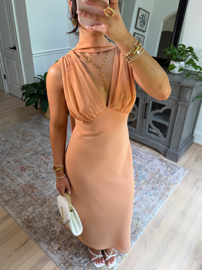 Josephine Scarf Midi Dress