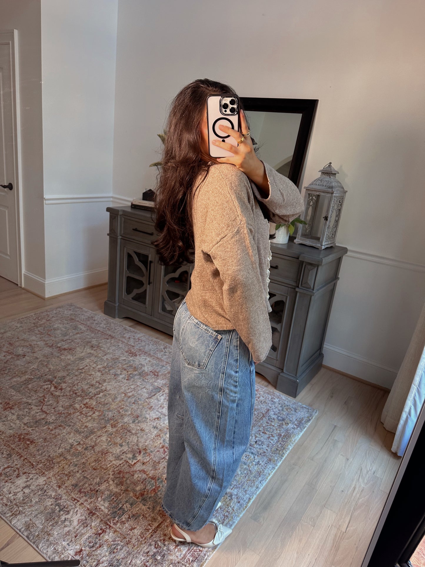 Cinnamon Lace Knit Cardigan