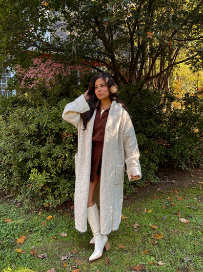 Cozy & Carbed Up Cream Cardigan