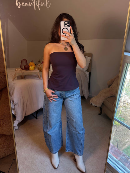 Luxe Plum Tube Top