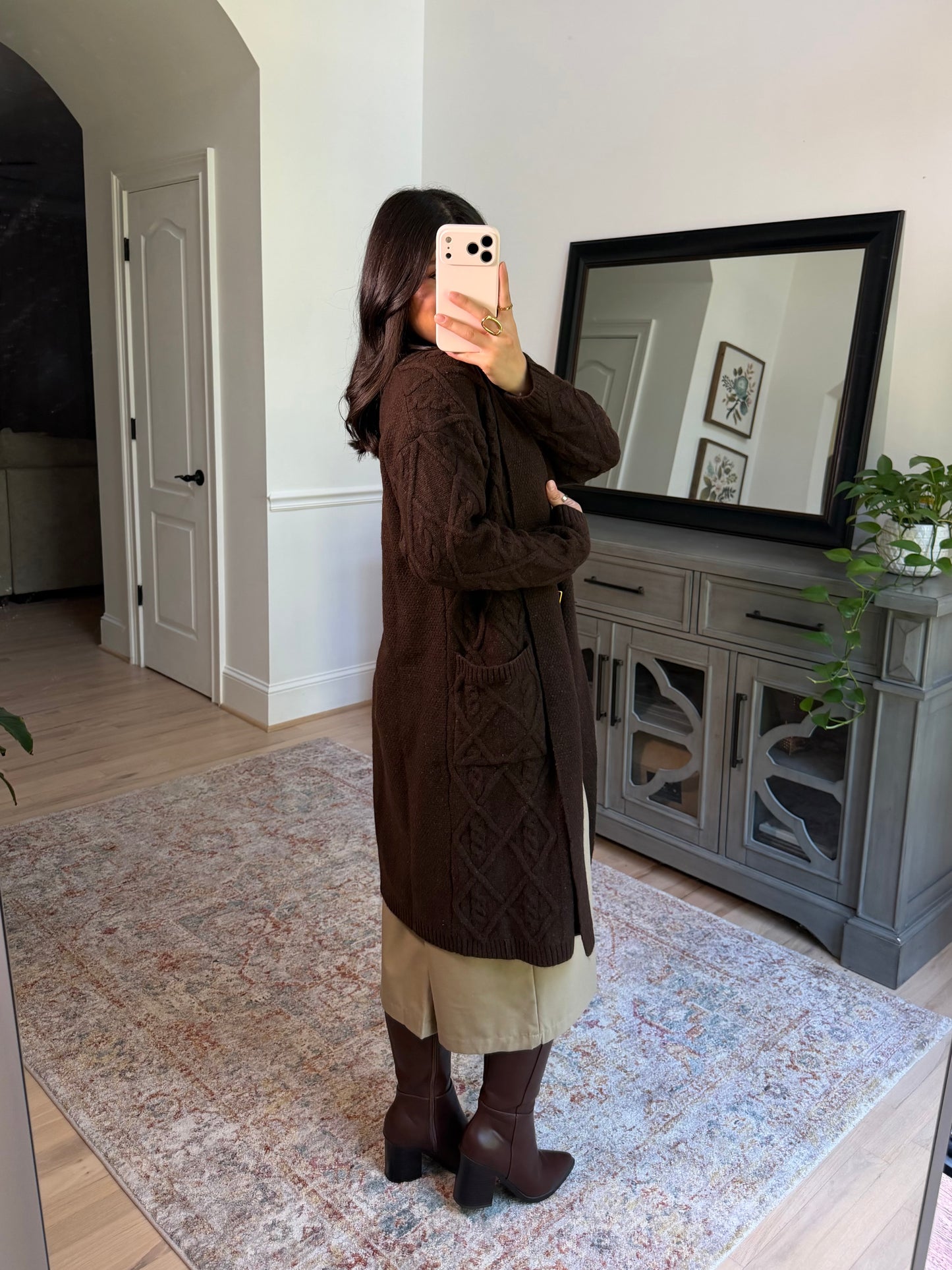 Harvest Brown Knit Cardigan