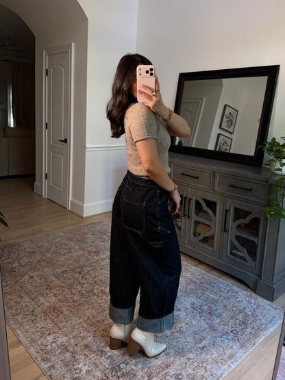 Cynthia Cargo Dark Denim Jeans