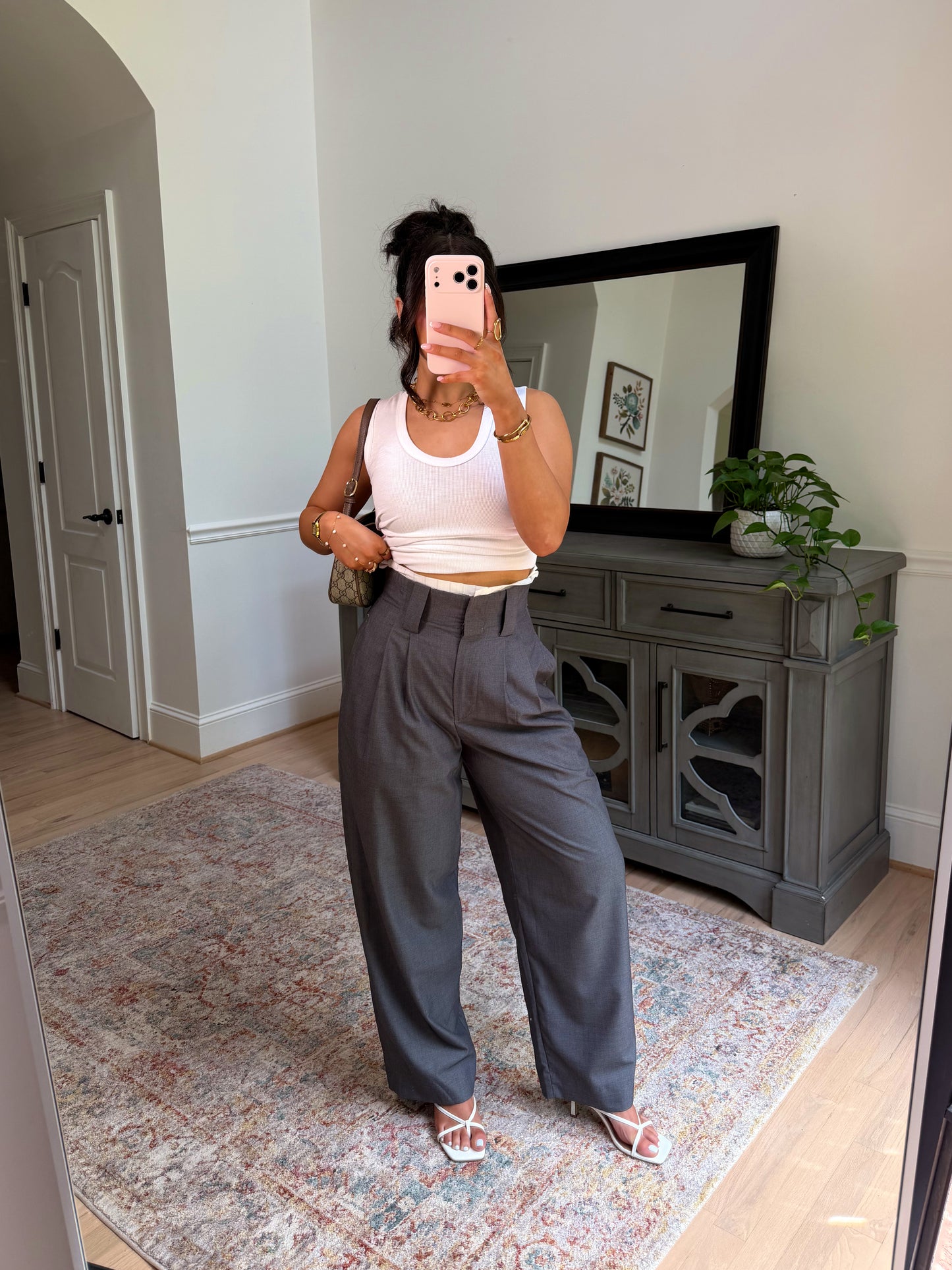 Cool Girl Grey Layered Trousers