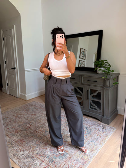 Cool Girl Grey Layered Trousers