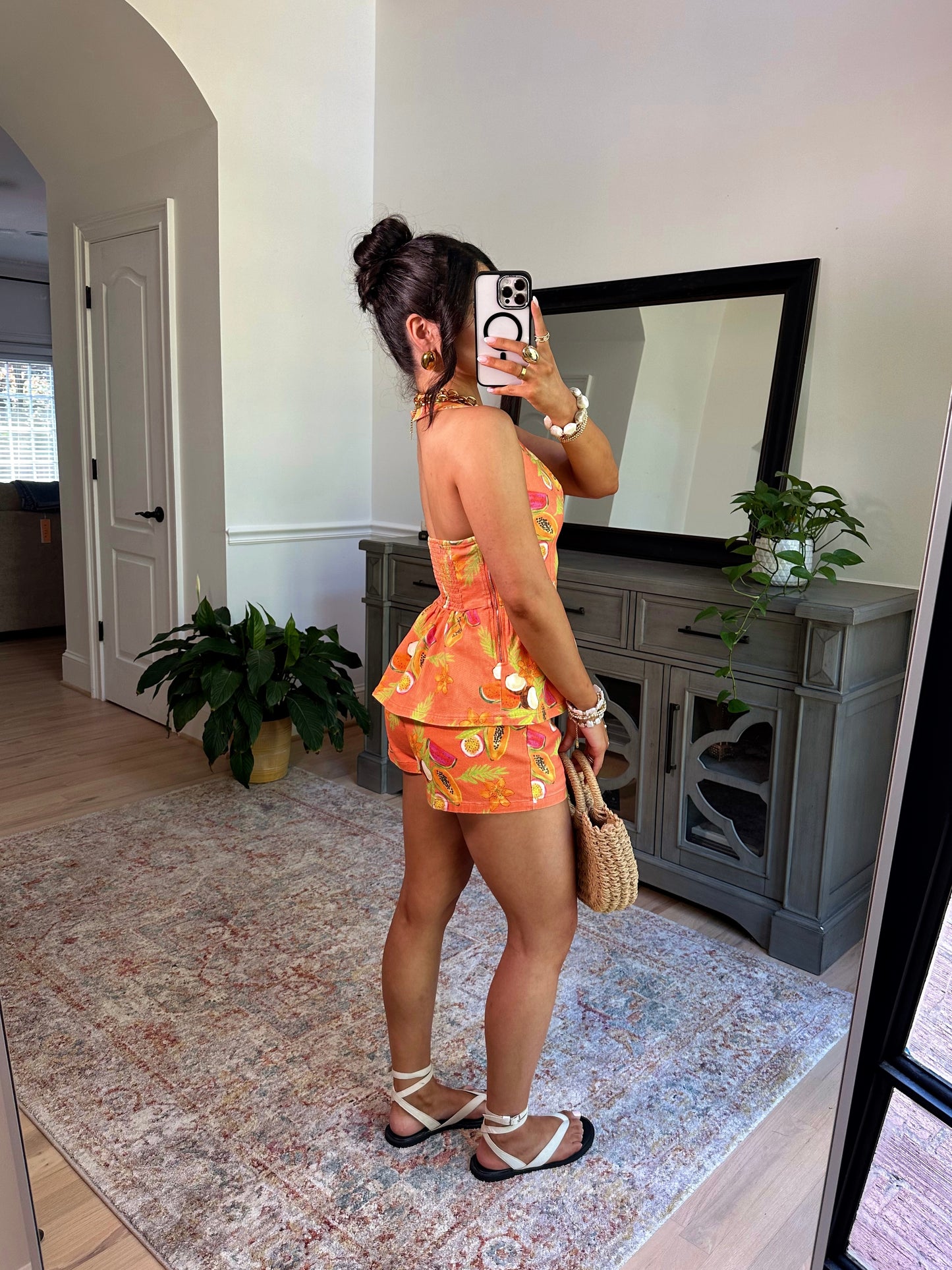 Tropical Fruit Paradise Halter Top