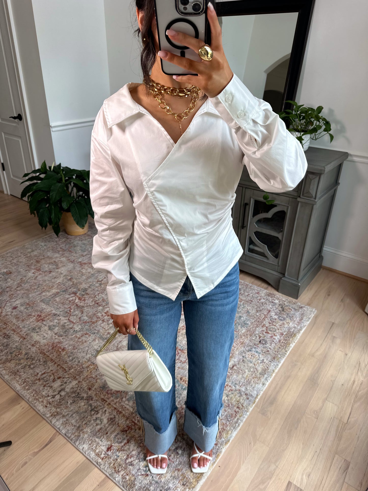 Darling Mid-Rise Wide Cuffed Jeans
