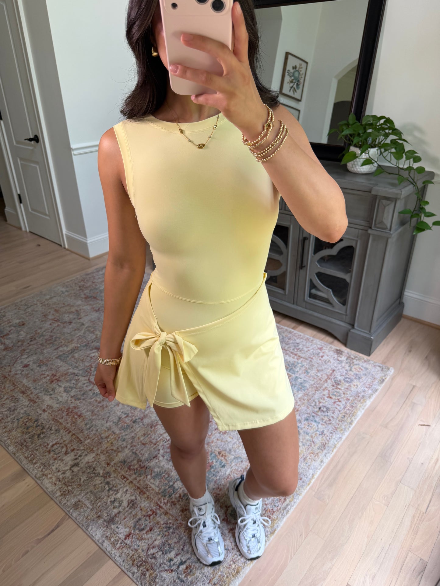 Yellow Wrap Active Romper