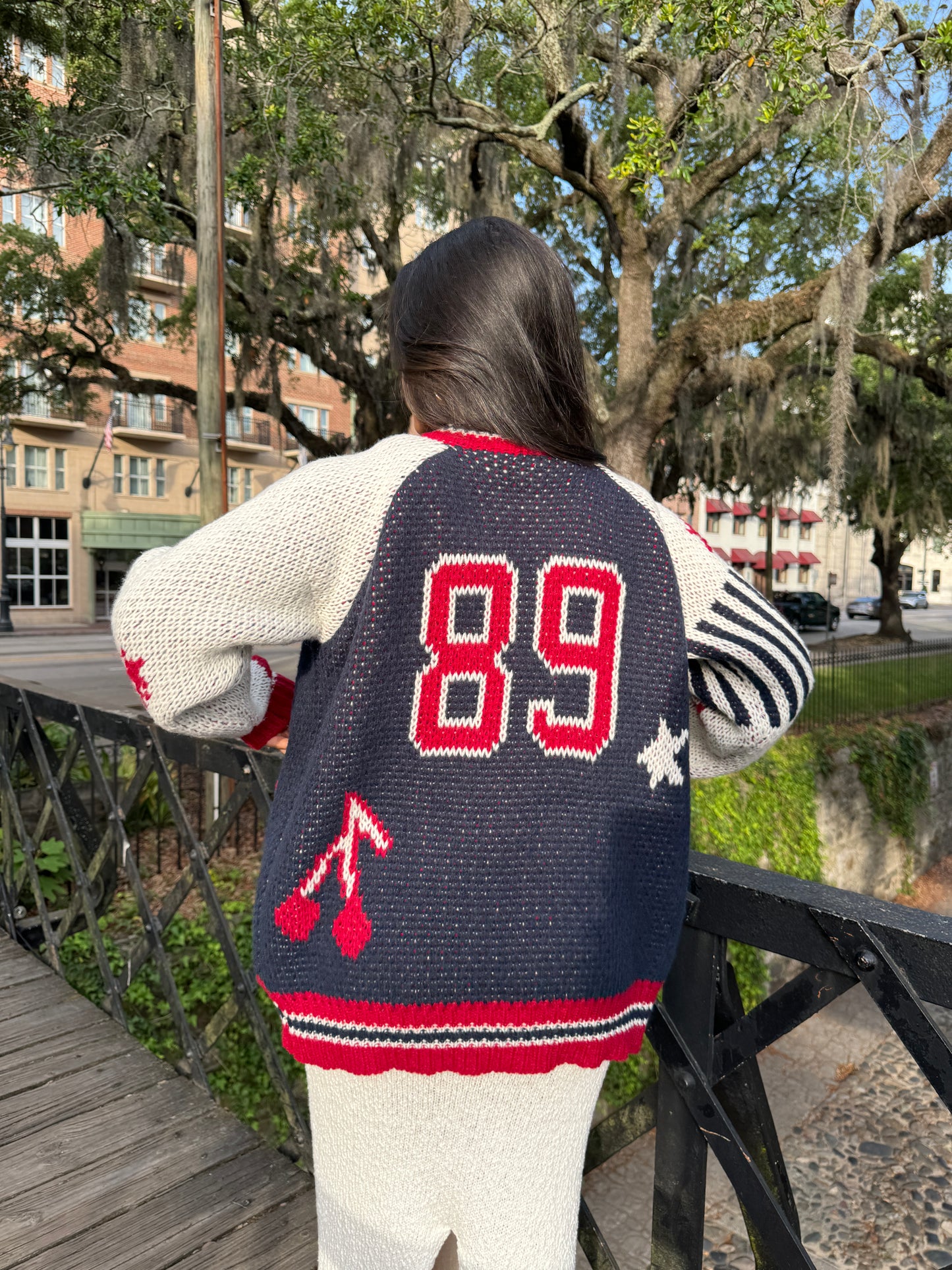 89 Varsity Knit Zip Up Jacket