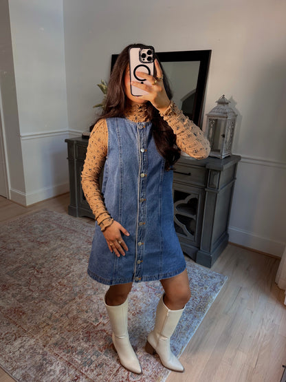 Falling for You Denim Dress