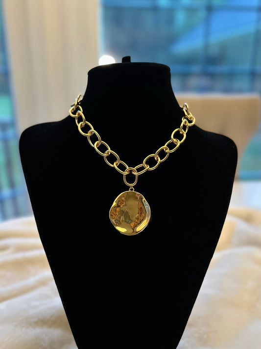 Pendant Chunky Gold Necklace