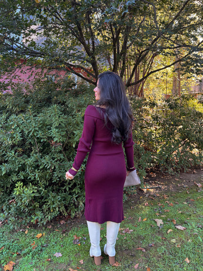Serving Looks Sweater Midi Dress