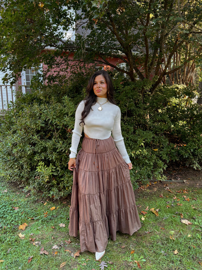 Picture Perfect Mocha Skirt