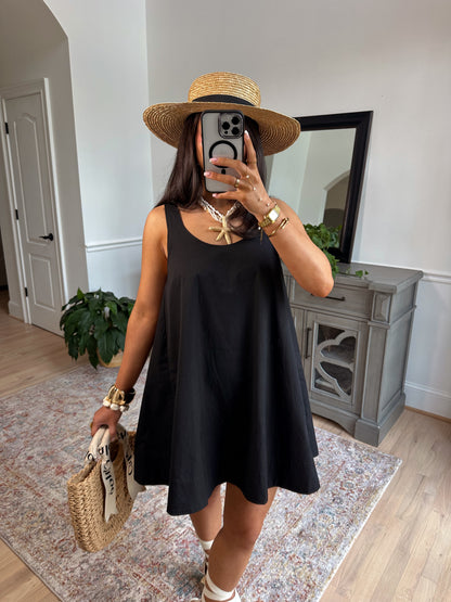 St. Tropez Black Flowy Dress