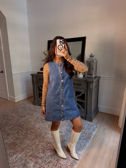 Falling for You Denim Dress