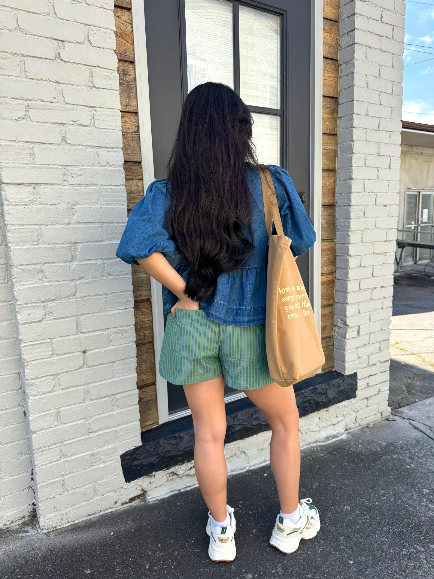Green & Blue Striped Boxer Shorts