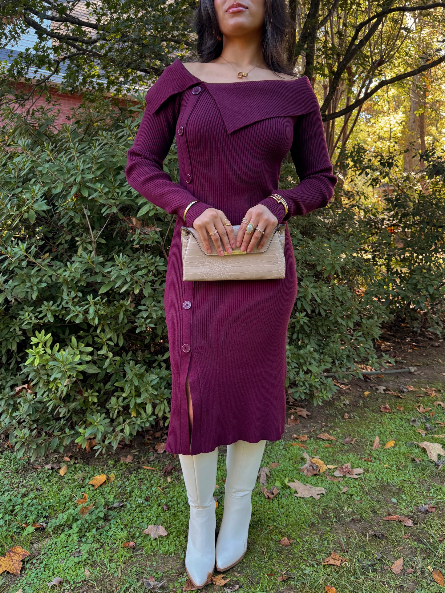Serving Looks Sweater Midi Dress