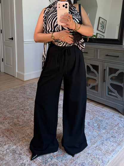 Everyday Wide Leg Black Pants