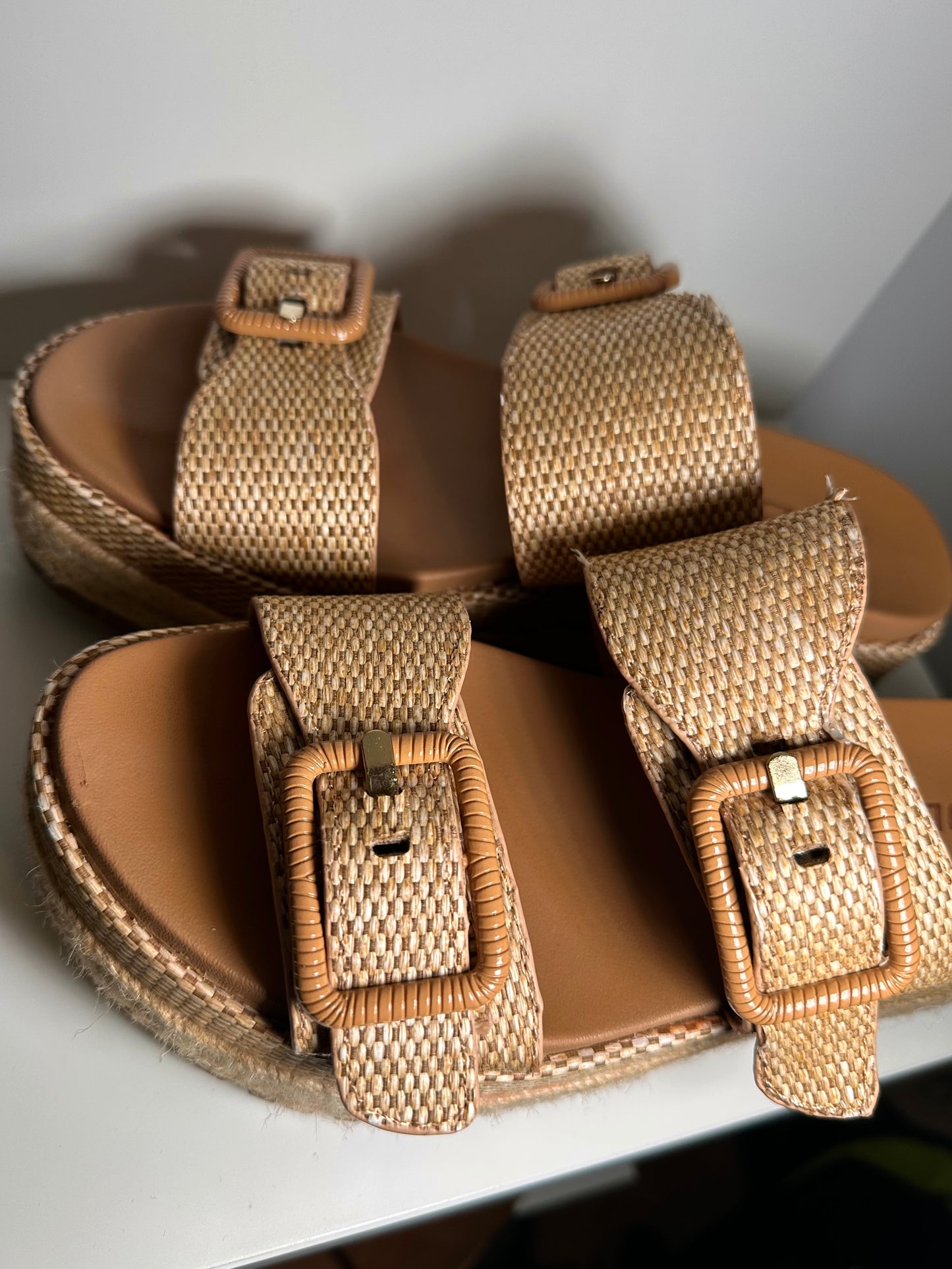 Tan Platform Sandals