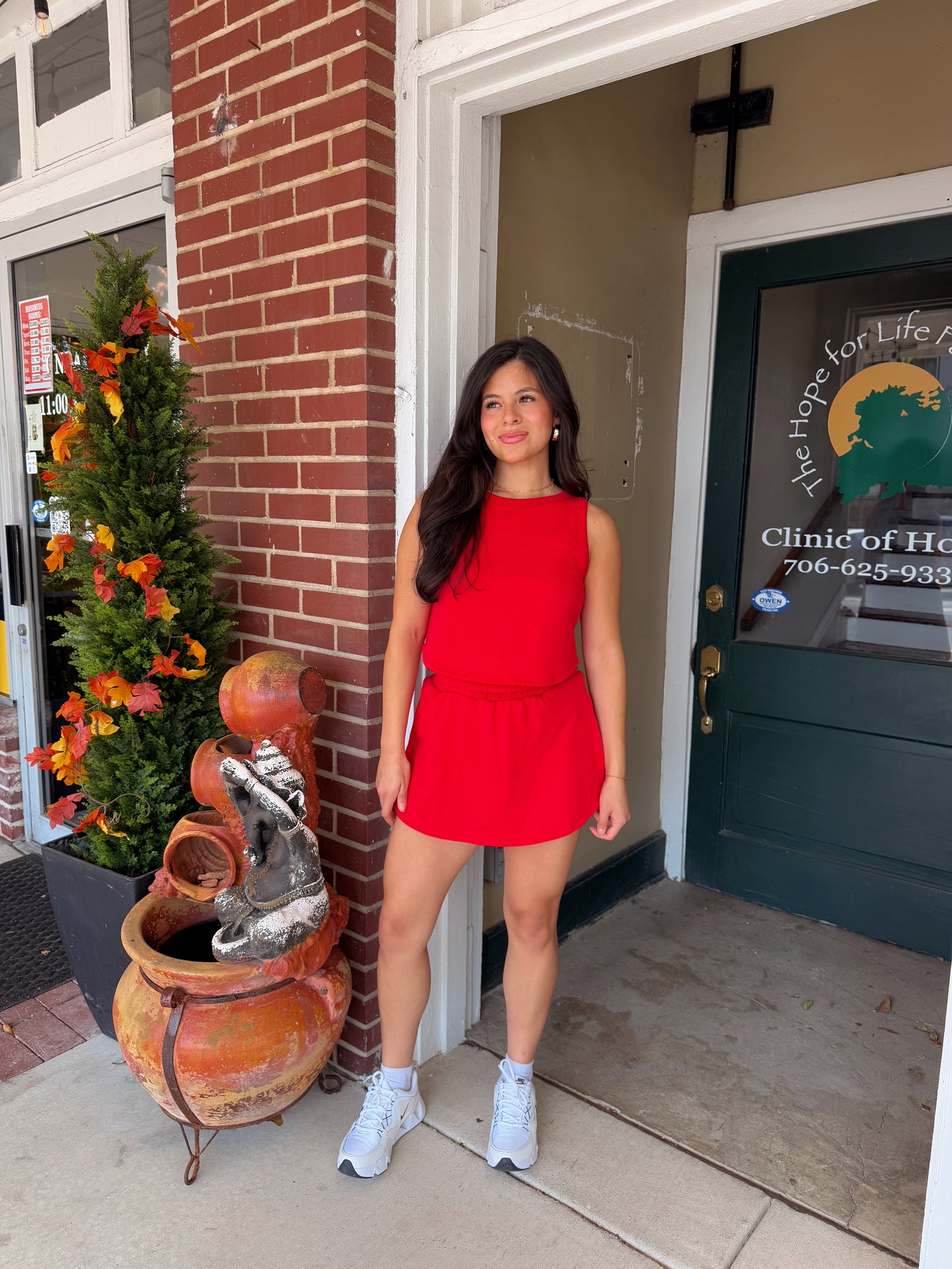 Red Tank & Skort Set