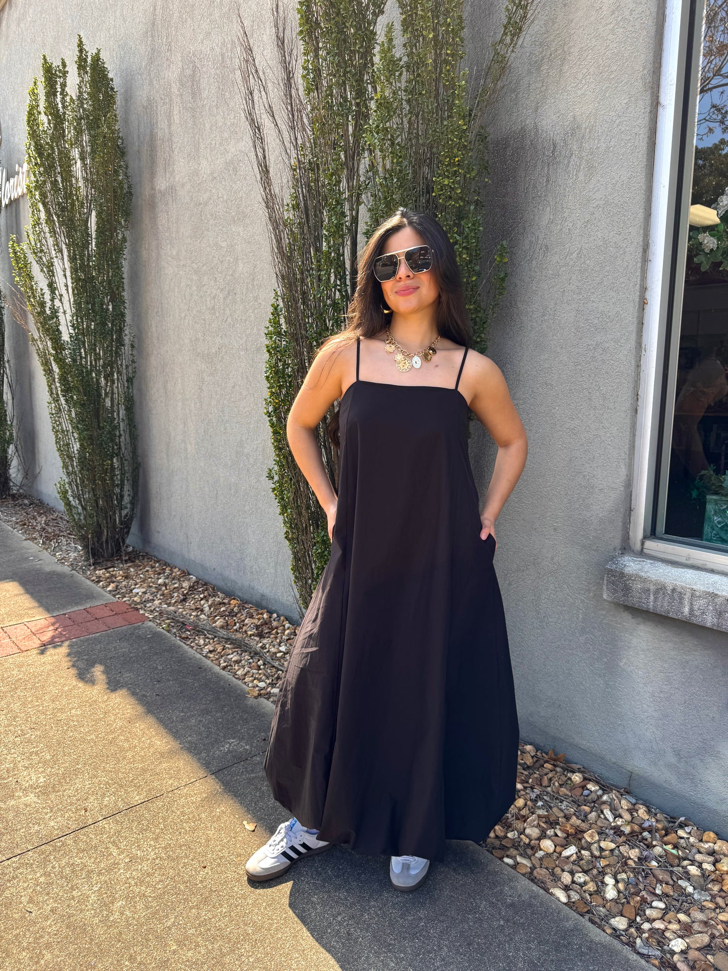 Black Bubble Maxi Dress