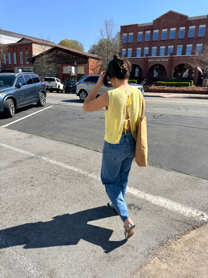 Sunshine Open Back Knit Top
